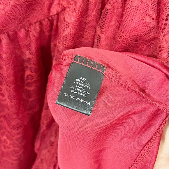 Torrid Red Lace Off the Shoulder Peplum Top Bell Sleeve - Size 2X - Picture 5 of 8